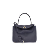 Bolsa de ombro pequena Balenciaga Rodeo em couro com efeito usado